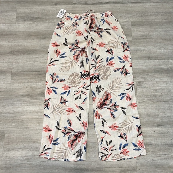 NWT Briggs Tropical Print Linen Blend Casual Pants Size Medium - Picture 6 of 6